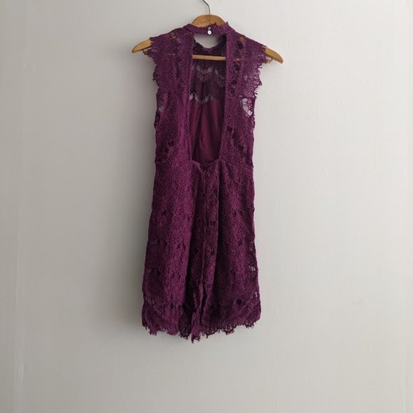 NWT Free People Purple Lace Dress Size S - Picture 5 of 10